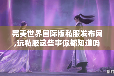 完美世界国际版私服发布网,玩私服这些事你都知道吗?