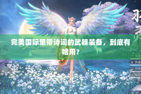 完美国际里带诗词的武器装备，到底有啥用？