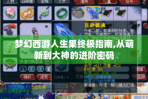 梦幻西游人生果终极指南,从萌新到大神的进阶密码