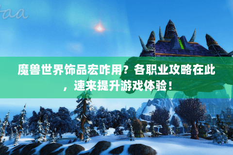 魔兽世界饰品宏咋用？各职业攻略在此，速来提升游戏体验！