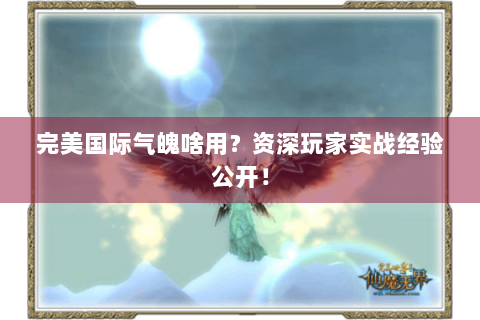 完美国际气魄啥用？资深玩家实战经验公开！