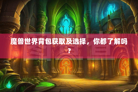 魔兽世界背包获取及选择，你都了解吗？