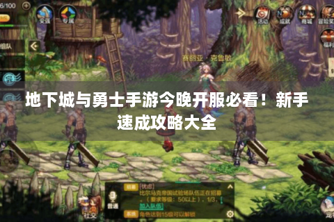 地下城与勇士手游今晚开服必看！新手速成攻略大全