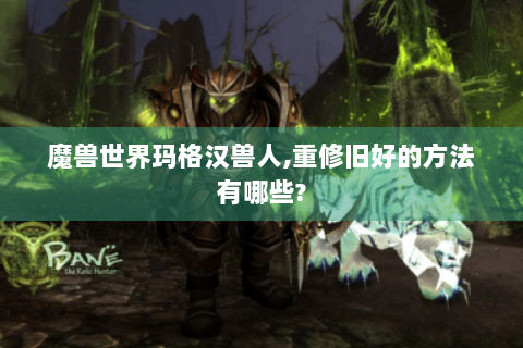 魔兽世界玛格汉兽人,重修旧好的方法有哪些?
