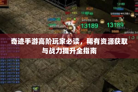 奇迹手游高阶玩家必读，稀有资源获取与战力提升全指南