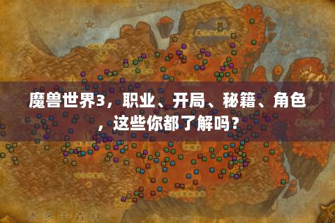 魔兽世界3，职业、开局、秘籍、角色，这些你都了解吗？