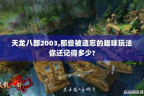 天龙八部2003,那些被遗忘的趣味玩法你还记得多少?