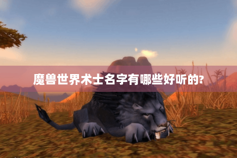 魔兽世界术士名字有哪些好听的?
