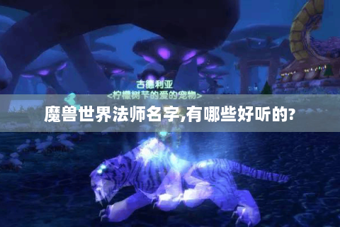 魔兽世界法师名字,有哪些好听的?