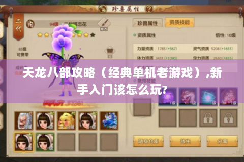 天龙八部攻略（经典单机老游戏）,新手入门该怎么玩?