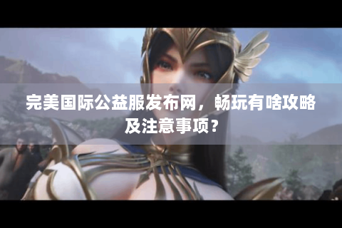 完美国际公益服发布网，畅玩有啥攻略及注意事项？