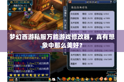 梦幻西游私服万能游戏修改器，真有想象中那么美好？