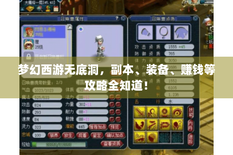 梦幻西游无底洞，副本、装备、赚钱等攻略全知道！