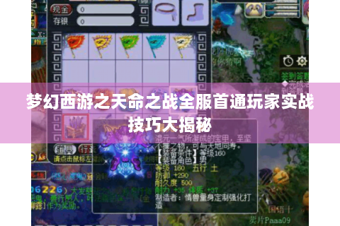 梦幻西游之天命之战全服首通玩家实战技巧大揭秘