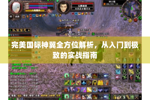 完美国际神翼全方位解析，从入门到极致的实战指南