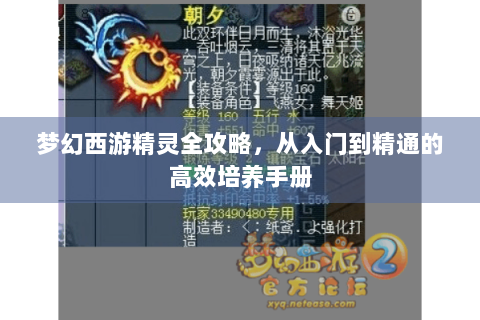 梦幻西游精灵全攻略，从入门到精通的高效培养手册