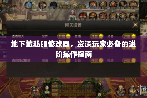地下城私服修改器，资深玩家必备的进阶操作指南