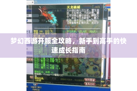 梦幻西游开服全攻略，新手到高手的快速成长指南