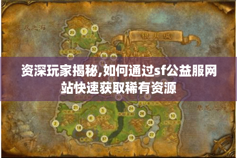 资深玩家揭秘,如何通过sf公益服网站快速获取稀有资源