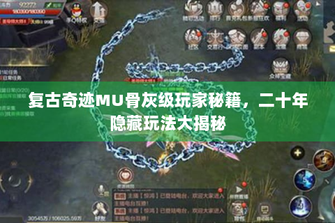 复古奇迹MU骨灰级玩家秘籍，二十年隐藏玩法大揭秘