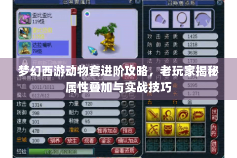 梦幻西游动物套进阶攻略，老玩家揭秘属性叠加与实战技巧