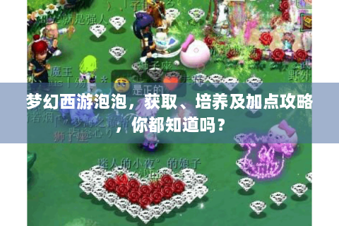 梦幻西游泡泡，获取、培养及加点攻略，你都知道吗？