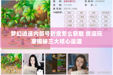 梦幻逍遥内部号到底怎么获取 资深玩家揭秘三大核心渠道
