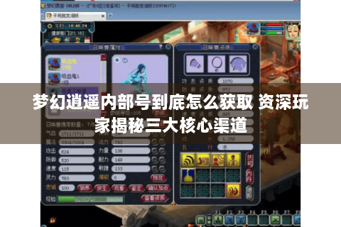 梦幻逍遥内部号到底怎么获取 资深玩家揭秘三大核心渠道