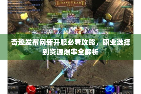奇迹发布网新开服必看攻略，职业选择到资源爆率全解析