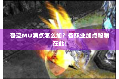 奇迹MU满点怎么加？各职业加点秘籍在此！