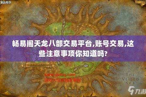 畅易阁天龙八部交易平台,账号交易,这些注意事项你知道吗?