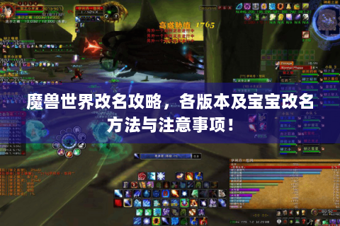 魔兽世界改名攻略，各版本及宝宝改名方法与注意事项！