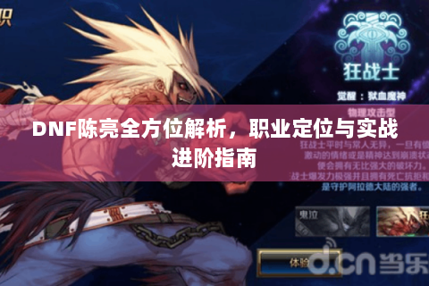 DNF陈亮全方位解析，职业定位与实战进阶指南