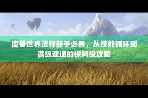 魔兽世界法师新手必看，从技能循环到满级速通的保姆级攻略