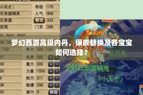梦幻西游高级内丹，镶嵌替换及各宝宝如何选择？