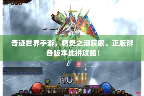 奇迹世界手游，精灵之泪获取、正版辨 各版本比拼攻略！