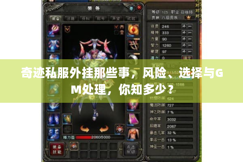 奇迹私服外挂那些事，风险、选择与GM处理，你知多少？