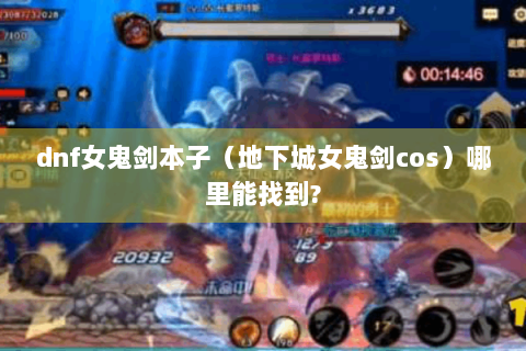 dnf女鬼剑本子（地下城女鬼剑cos）哪里能找到?