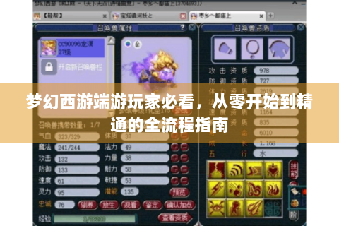梦幻西游端游玩家必看，从零开始到精通的全流程指南