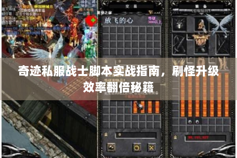 奇迹私服战士脚本实战指南，刷怪升级效率翻倍秘籍