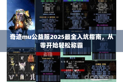奇迹mu公益服2025最全入坑指南，从零开始轻松称霸