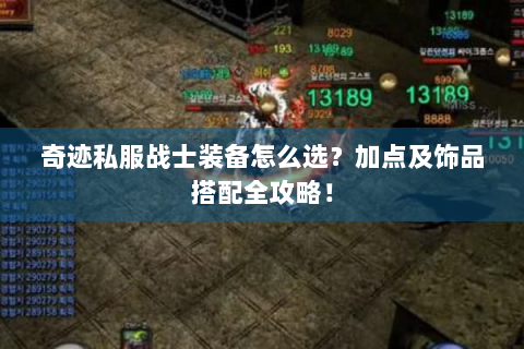 奇迹私服战士装备怎么选？加点及饰品搭配全攻略！