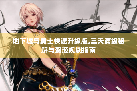 地下城与勇士快速升级版,三天满级秘籍与资源规划指南