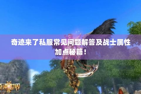 奇迹来了私服常见问题解答及战士属性加点秘籍！