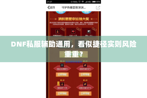 DNF私服辅助通用，看似捷径实则风险重重？