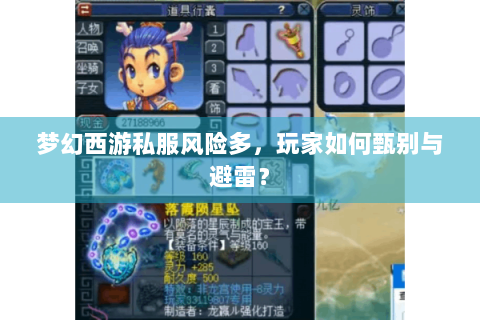 梦幻西游私服风险多，玩家如何甄别与避雷？