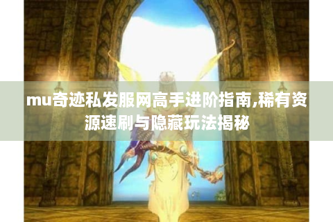 mu奇迹私发服网高手进阶指南,稀有资源速刷与隐藏玩法揭秘