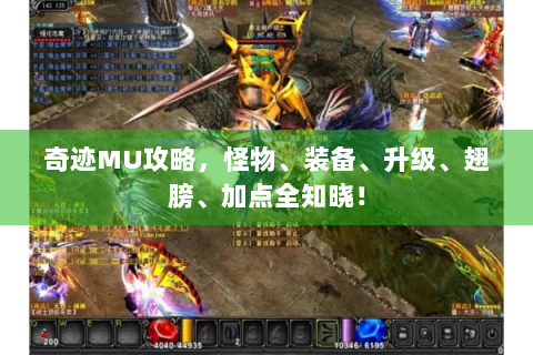 奇迹MU攻略，怪物、装备、升级、翅膀、加点全知晓！