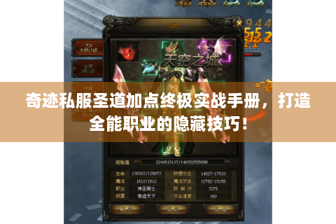 奇迹私服圣道加点终极实战手册，打造全能职业的隐藏技巧！