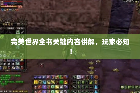 完美世界全书关键内容讲解，玩家必知！